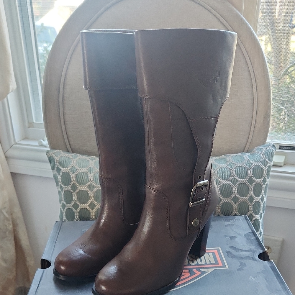 Harley-Davidson Dark Brown Heeled Boots